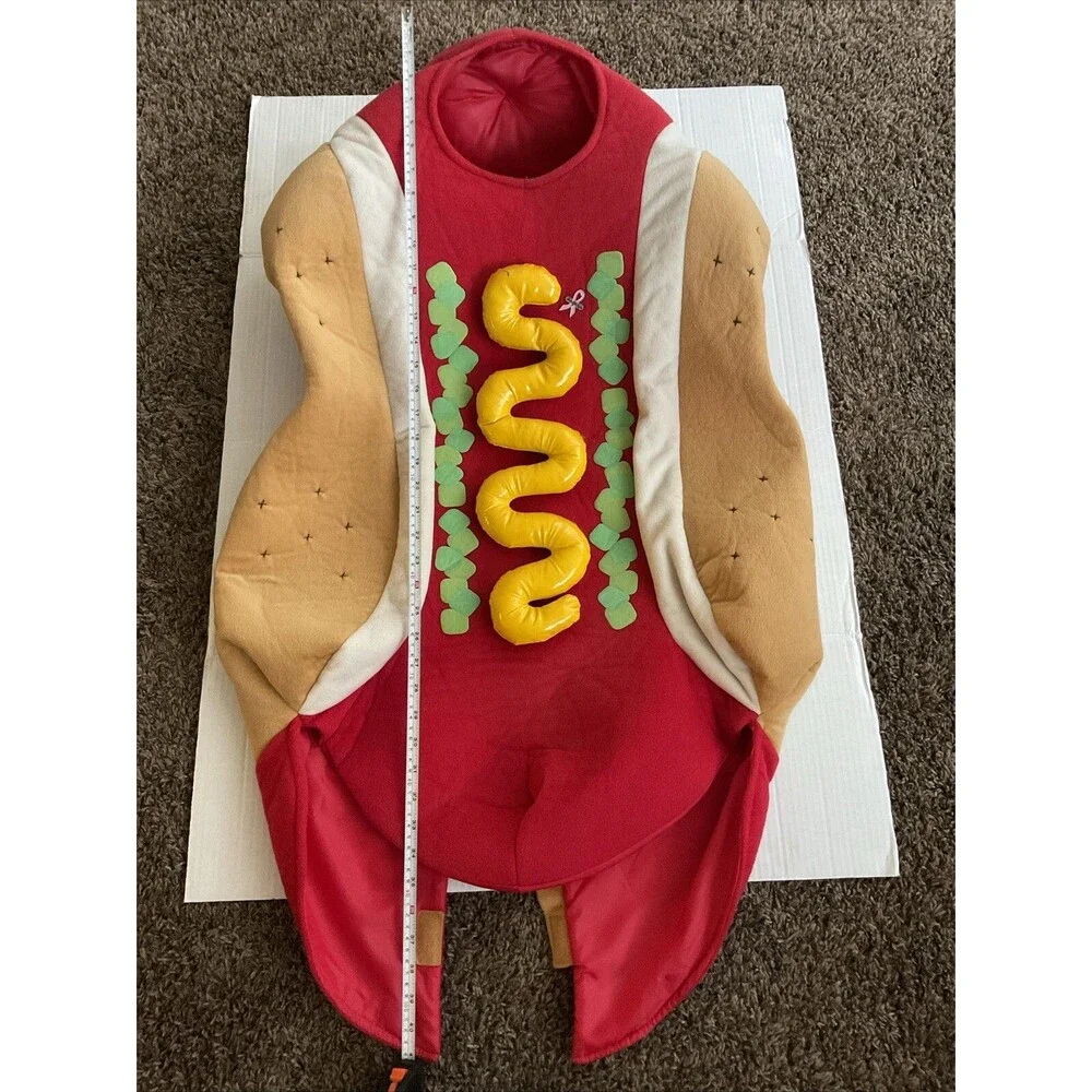 HOT DOG Costume Teens Adults Hotdog on Bun One Size Halloween party rave candy - Picture 5 of 6